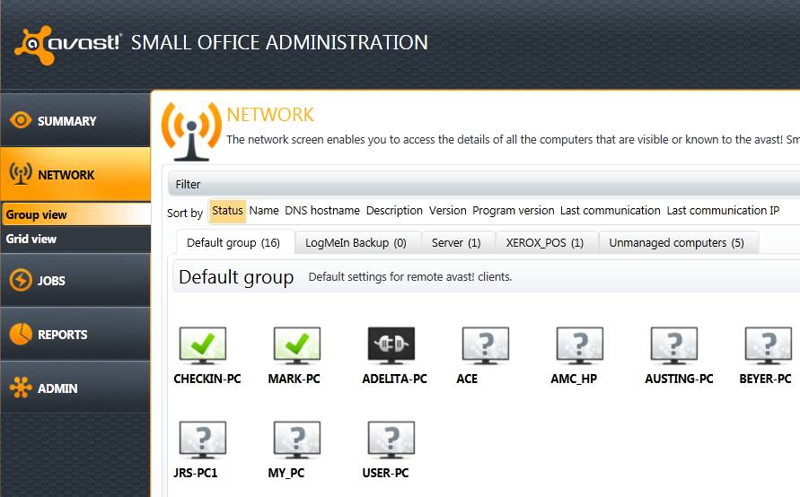 avast small office administration